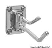 Portemanteau moulé en inox AISI 316 poli