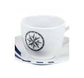 Marina Tasse et sous-tasse à café Mélamine, Ø 7 et 13 cm Lot de 6