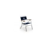 Forma Fauteuil aluminium pliant dossier élevé accoudoirs en teck M150NB
