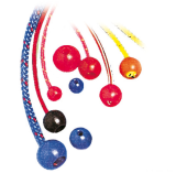 Boule d arrêt Ø 18 mm pour cordage Ø 4 mm Bleu Sachet de 10