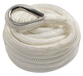 Osculati Ligne amarrage blanc avec cosse inox et épissure 10 mm x 6 m