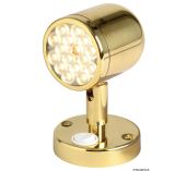 Spot articulé en laiton poli avec interrupteur