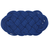 Paillasson Corde Tressée Main Bleu 72 x 37 cm