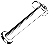 Goupille de fixation avec Languette inox 10 x 45mm