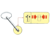 Axe Inox 6 mm avec blocage à billes 64 mm