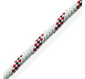 Marlowbraid Drisse Polyester 10mm Blanc Liseré Rouge 
