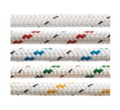 Marlow Doublebraid Blanc liseré Couleur Rouge Bleu Vert Or