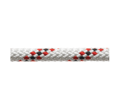 Marlowbraid Drisse Polyester 12mm Blanc Liseré Rouge  Lot 18m