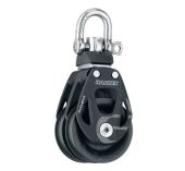 Poulie ELEMENT double à émerillon 45mm
